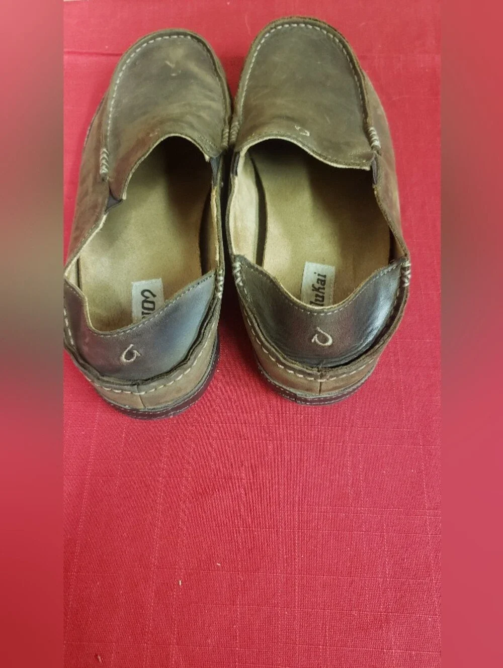 Olukià Moloà Mens Antiqued Leather Convertible Moccasin Style 10.5